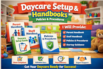 set up your daycare and create parent and staff handbooks with policies