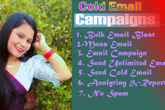 send bulk email blast, send mass email cold email campaign