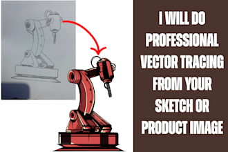 convert your sketch or product to vector