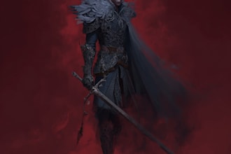 paint your dark fantasy dnd character illustration
