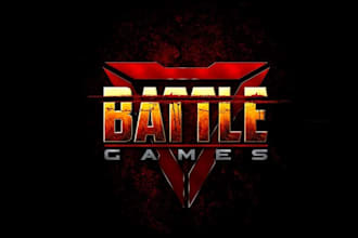 create monogram glamorous epic logo that battle games