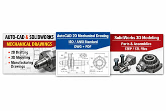 do professional autocad 2d mechanical drawing and drafting