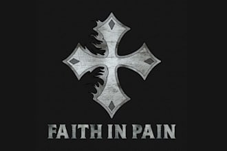 design unique cross flames logo