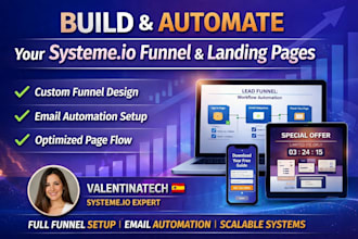 do systeme io landing page sales funnel setup and online course website