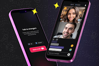 create a random video call app with webrtc, similar to omegle