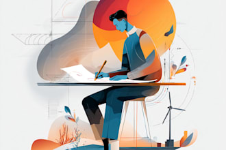 create abstract illustration for your business