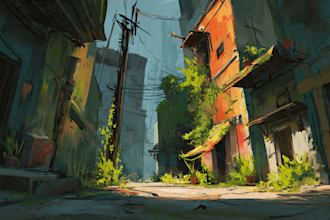 create environment concept art and background