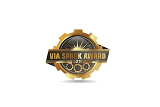 design beautiful award company logo with spark award