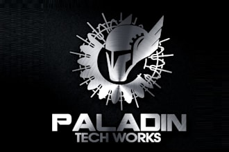 create an epic clothing t shirt logo with paladin tech works