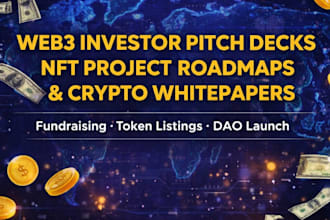 create professional web3 pitch decks, nft roadmaps, and whitepaper branding