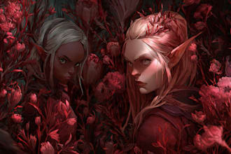 design detailed dark art illustrations for tshirts and merch