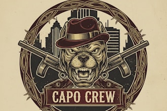 design a bold and edgy gangster logo for your brand