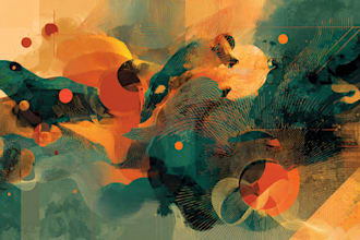 draw a digital abstract art illustration