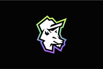design a very simple polygon silhouette logo