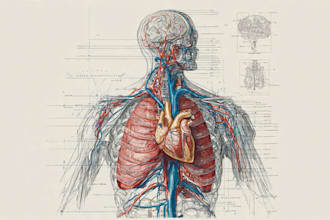draw exercise, medical and anatomy illustrations