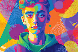 create colorful psychedelic and trippy style for your brand