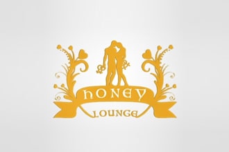 design organic natural honey lounge logo