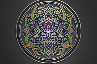design a beautiful and spiritual mandala logo for your brand