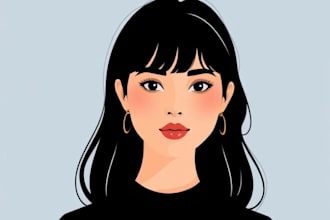 draw flat minimalist vector portrait from your photo