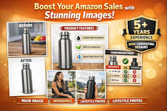 design amazon product listing images, infographics, lifestyle photos