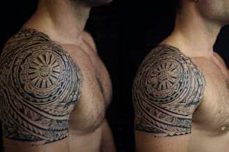 design a polynesian maori tribal tattoo