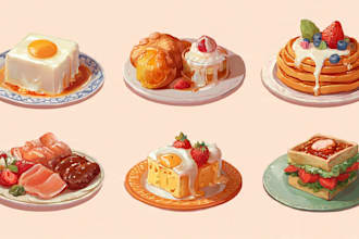 draw any food illustration you want