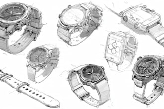 develop industrial and product design concept by sketches