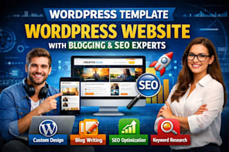 design wordpress website template website and landing