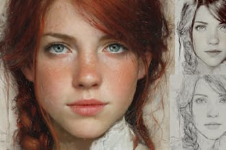 paint a stylized realistic portrait with professional detail
