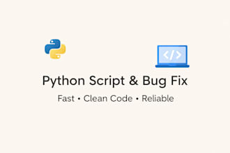 write python scripts or fix python bugs quickly