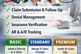 do claim submission and ar follow up for medical billing