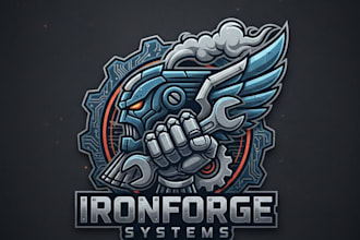 design a professional and bold machine logo for your brand
