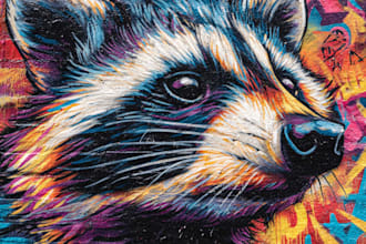 paint real graffiti art on the street wall art