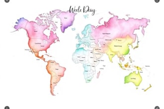 create a detailed watercolor map illustration