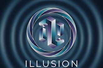 design a mind bending and creative illusion logo for your brand
