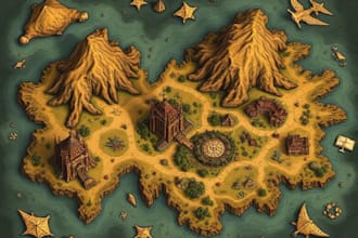 draw map illustration map design fantasy map illustration