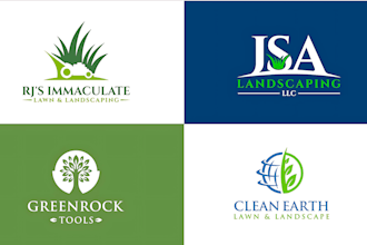 design a best landscape and lawn care service logo design