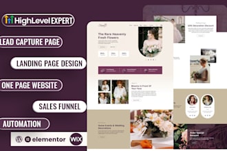 build a gohighlevel lead capture page or one page website