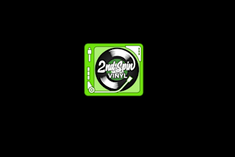 design unique record business logo