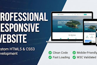 build a responsive HTML CSS website