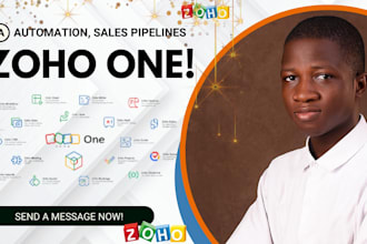 setup zoho one system for sales, finance, hr, and support operations