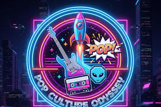 design a fun and eye catching pop culture logo for your brand