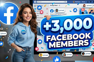 provide your facebook 3000 members