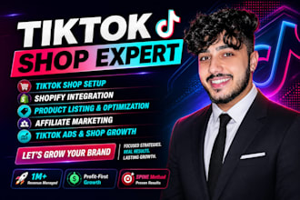 create and setup tik tok shop, tiktok affiliate and tiktok shop marketing