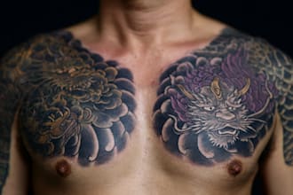 draw an oriental japanese tattoo