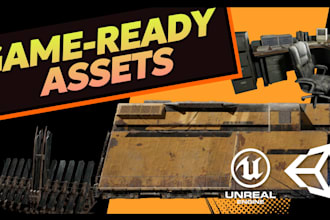 create game ready 3d assets and props with realistic pbr textures