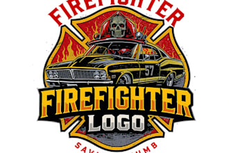 design high quality firefighter logo with unlimited revision