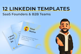 design linkedin carousel templates for saas founders in figma