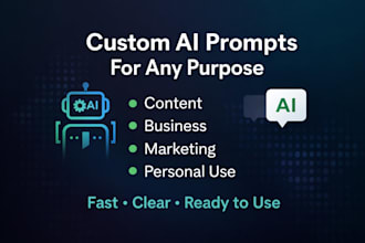 write custom ai prompt for your need