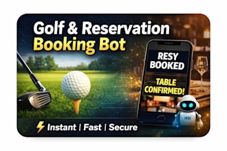 make fast python golf tee time booking bot, golf now bot, resy reservation bot